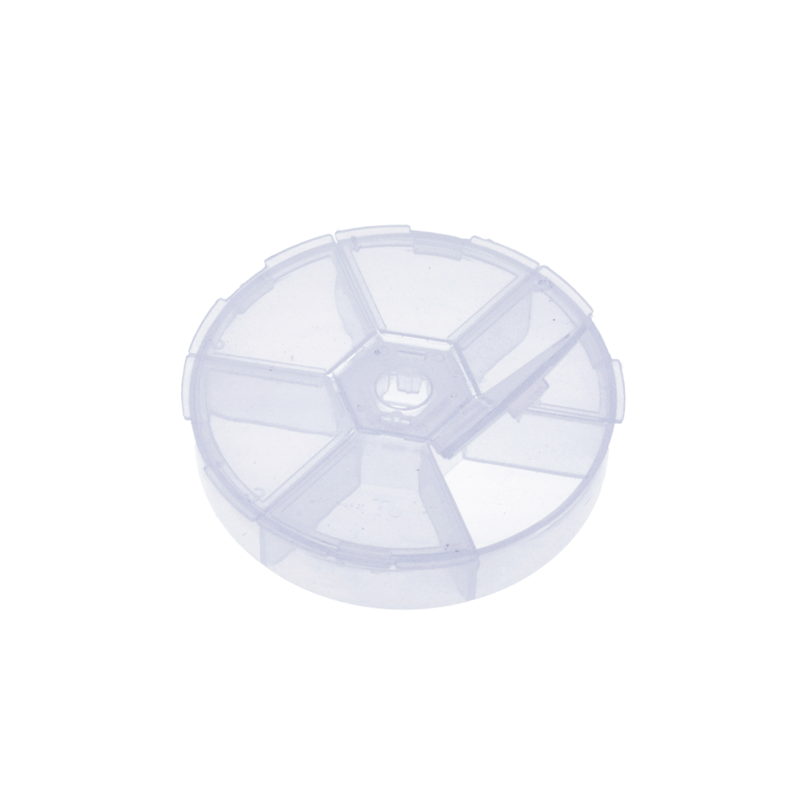 6 compartments organizer plastic box - 8cm | 1pc