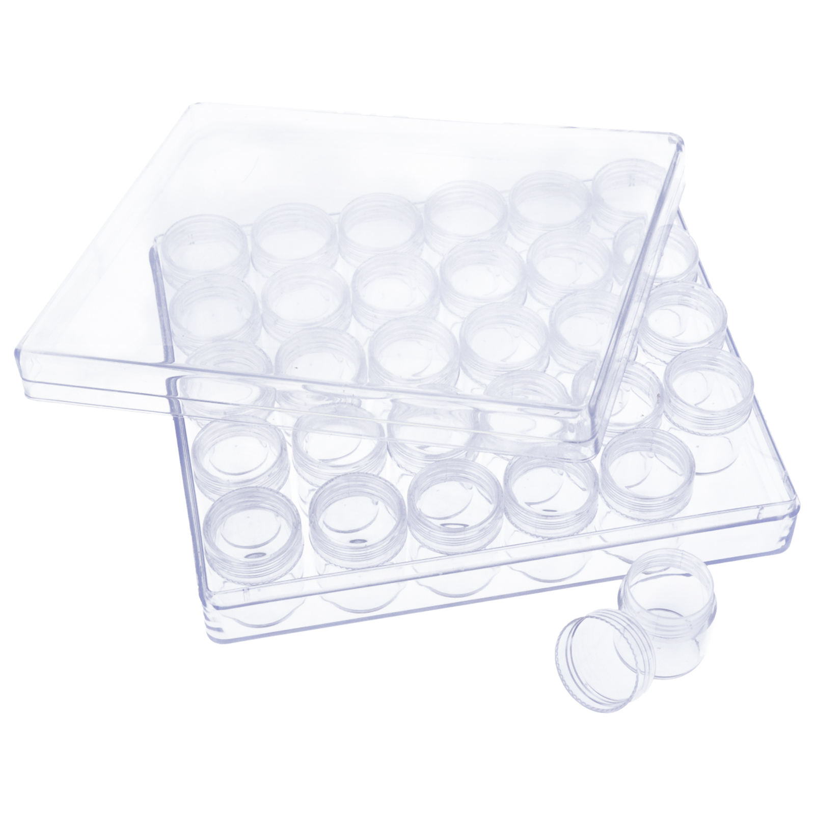 organizer plastic box - 30 jar - 16x13,5cm | 1pc