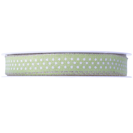 bänder dots grün 15mm | 2mt