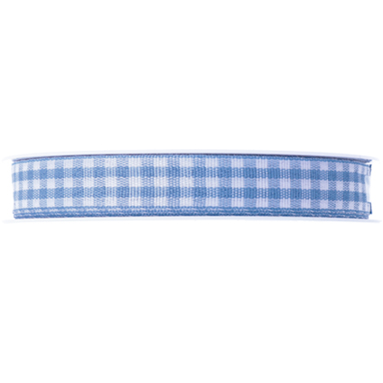 vichy ribbon - sky blue 15mm | 5mt