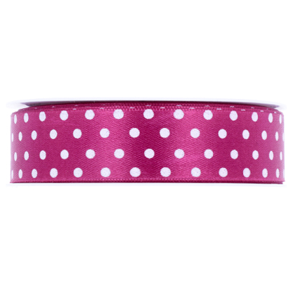 satinband pois rot wein 25mm | 2mt