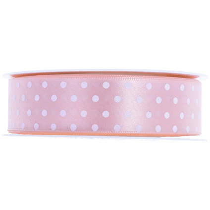 satinband pois rosa 25mm | 2mt