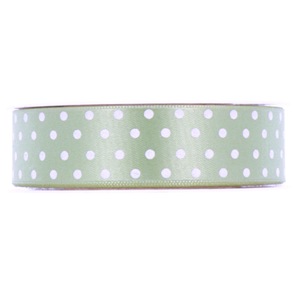 satinband pois pistazie 25mm | 2mt