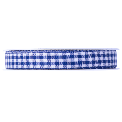 vichy ribbon - blue 15mm | 5mt