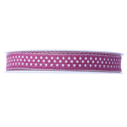 bänder dots purpur 15mm | 2mt