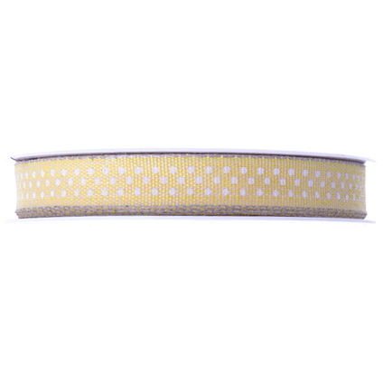 bänder dots gelb 15mm | 2mt