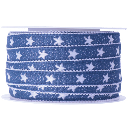 stars ribbon - blue 12mm | 5mt