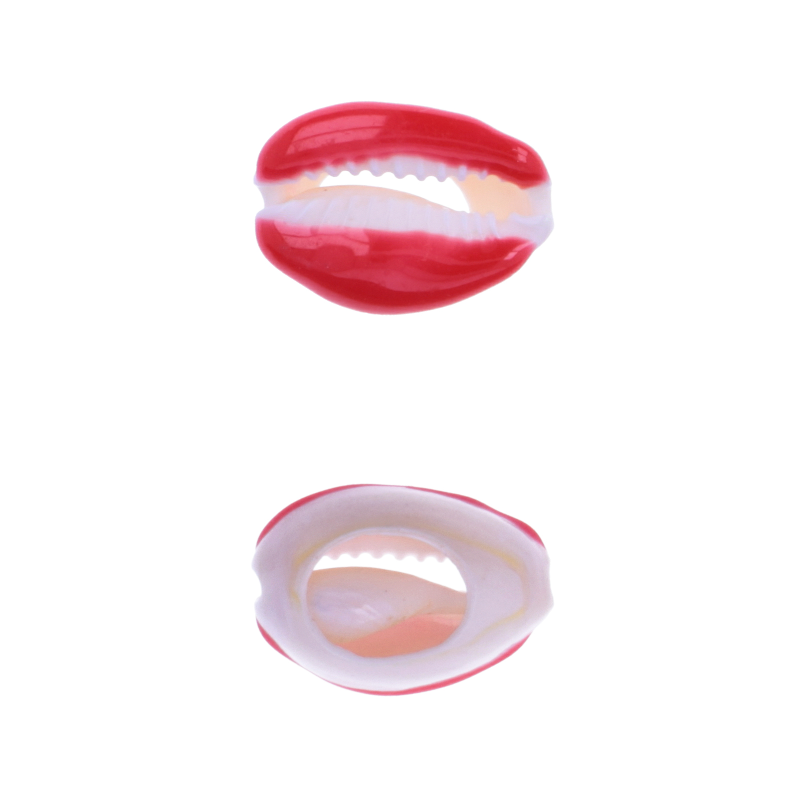 red enamel ciprea shell 18-22mm | 2pc