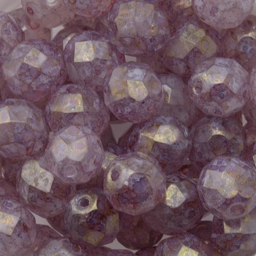 böhmische glasschliffperlen luster stone pink 8mm | 25st