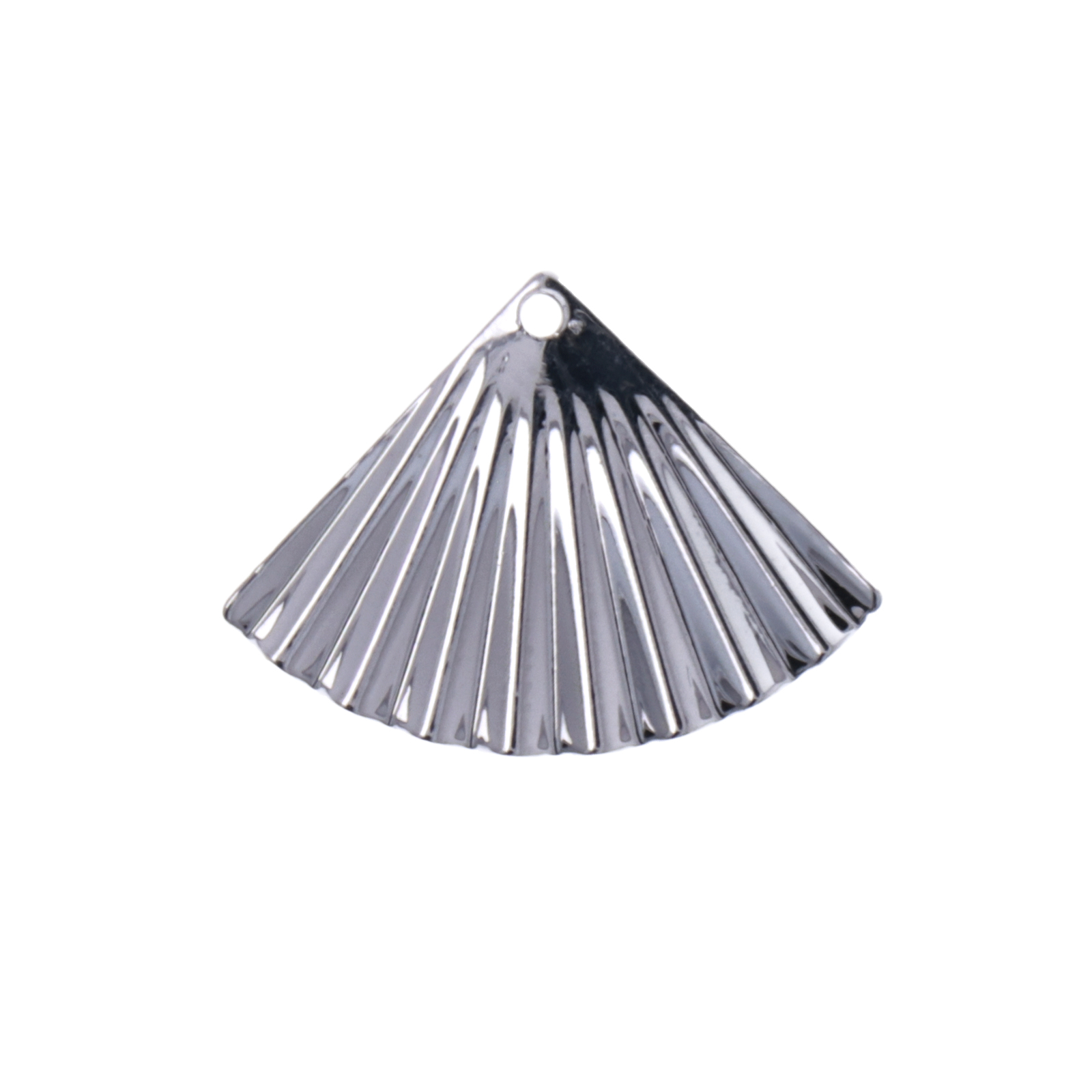 anhänger fan rhodium versilbert 20x15mm | 2st