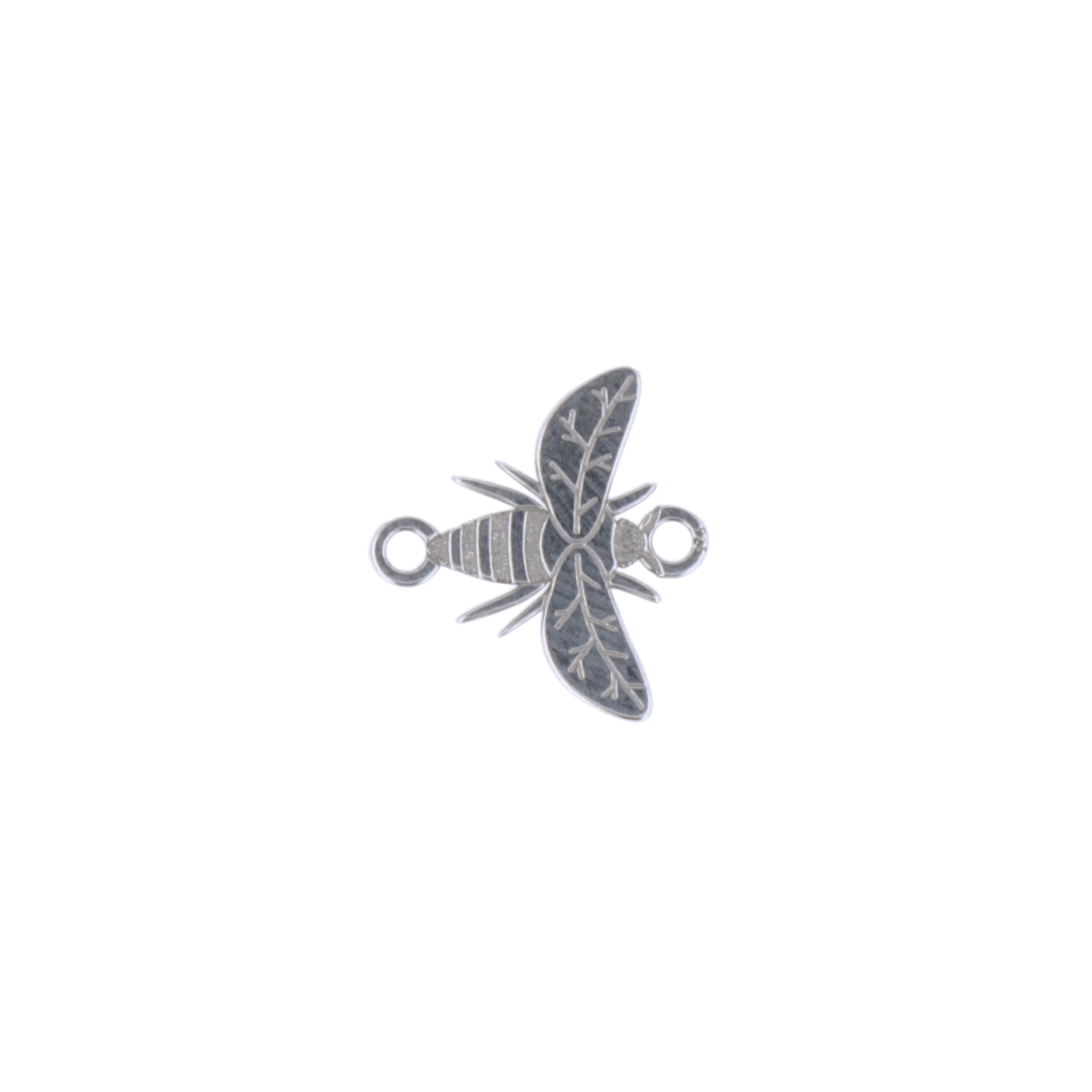 sterling silver bee link 15x12mm | 1pc