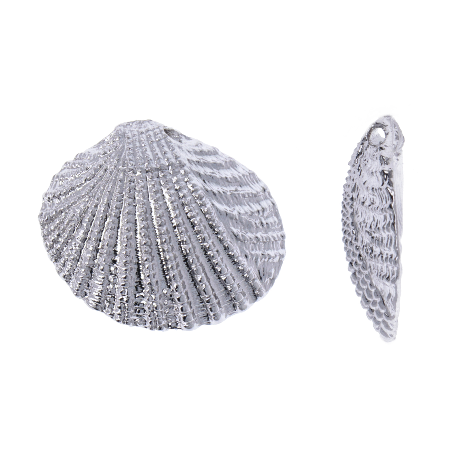 rhodium versilbert anhänger muschel 24x20mm | 1st