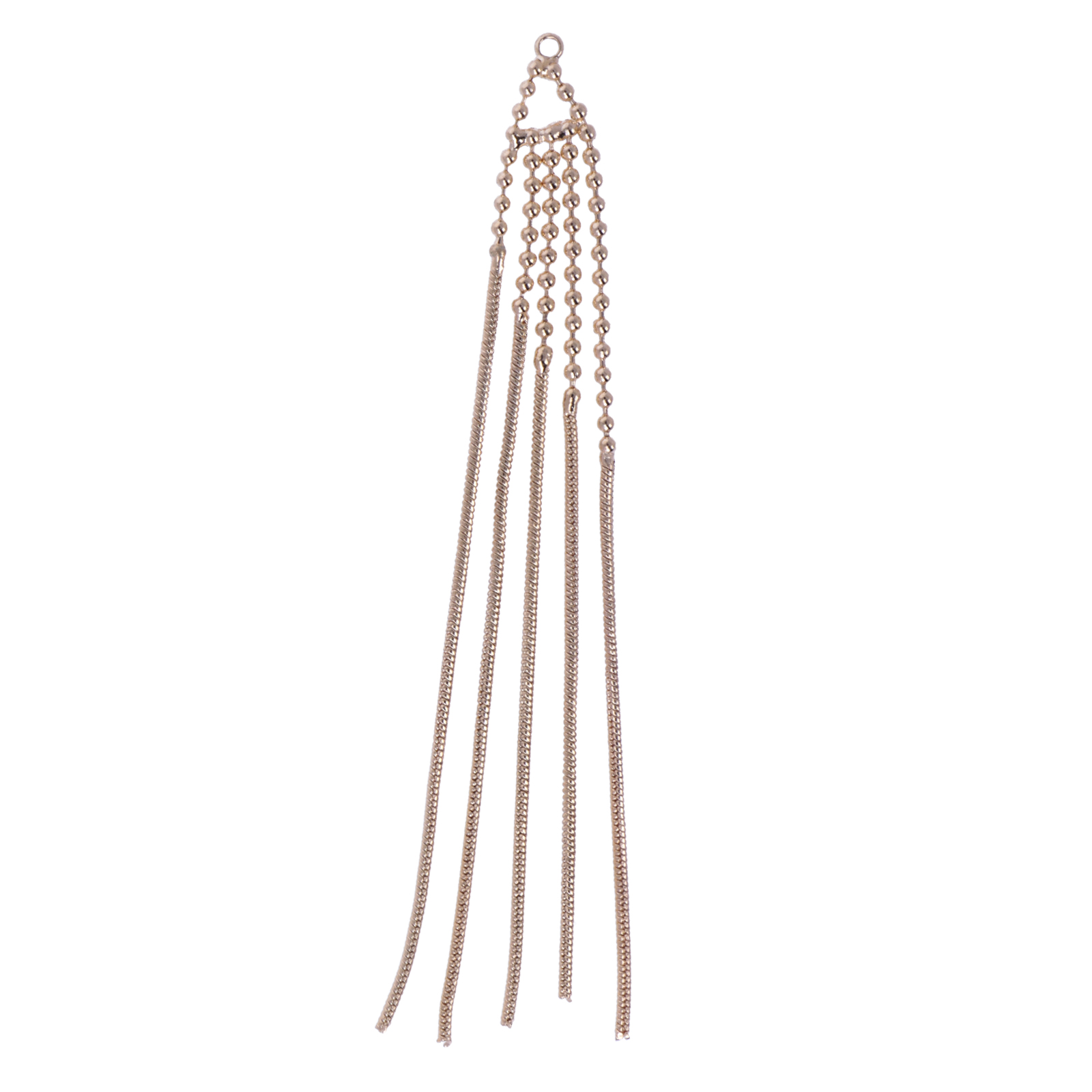 gold plated fringed pendants 80x6mm | 1pc