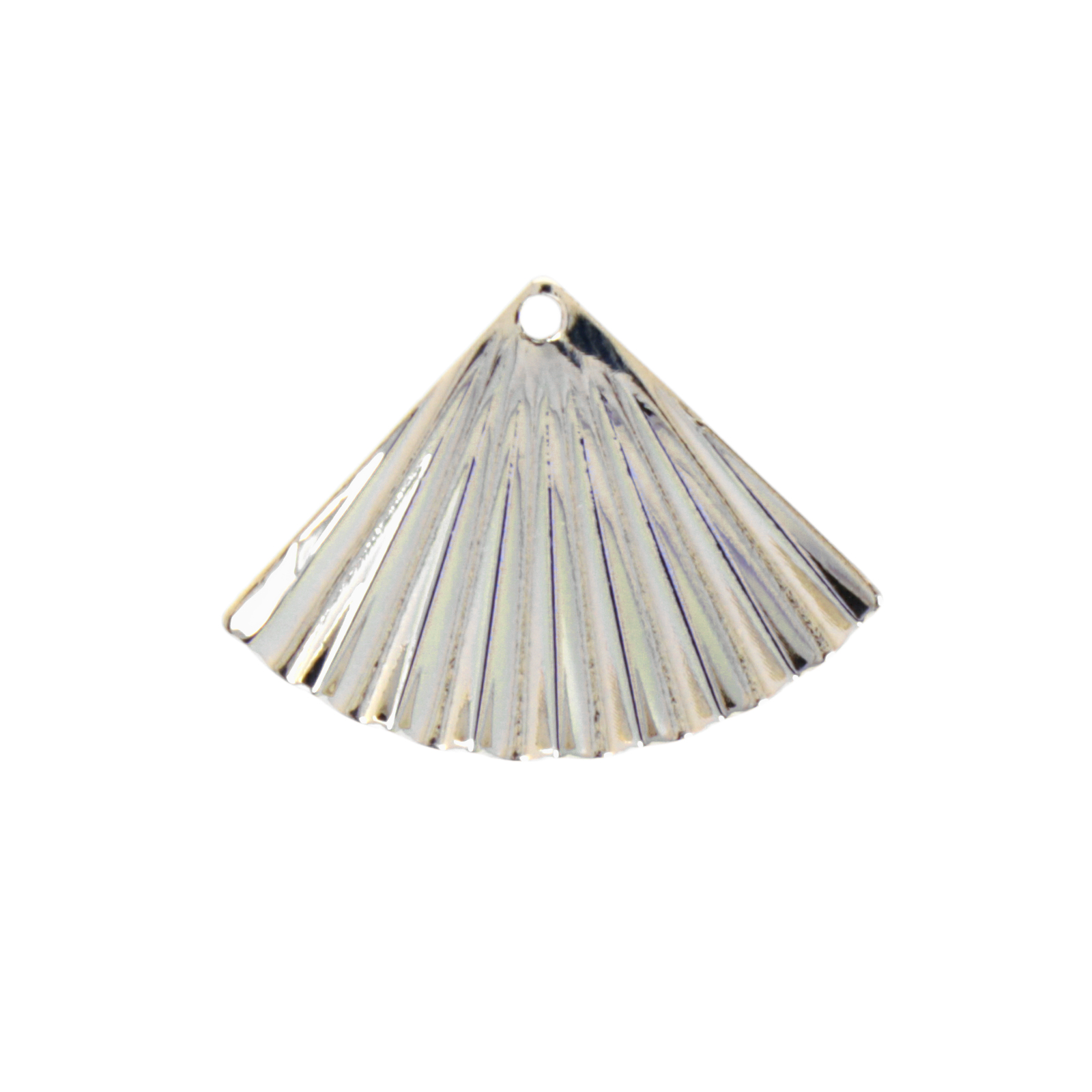 gold plated fan charm 20x15mm | 2pc