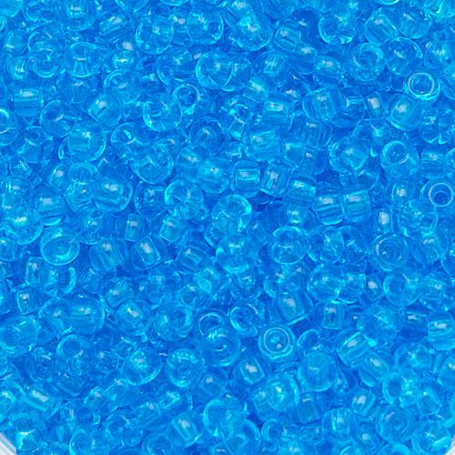 rocaille toho seed beads 8/0 transparent dark aquamarine (3b) | 10gr