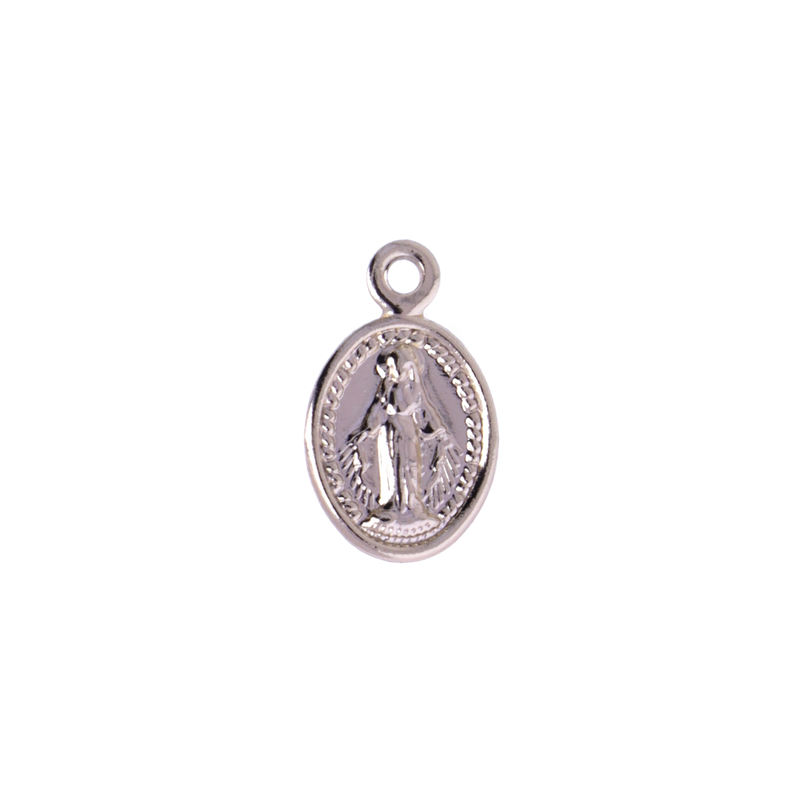 gold plated oval sacred image charm 10x7mm | 2pc