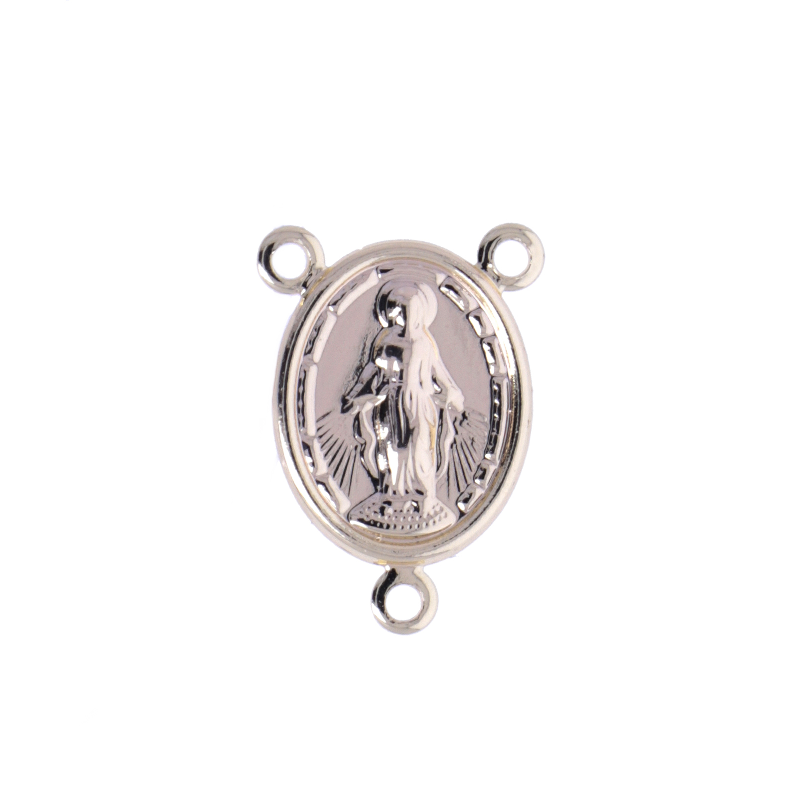 gold plated rosary link 15x10mm | 2pc