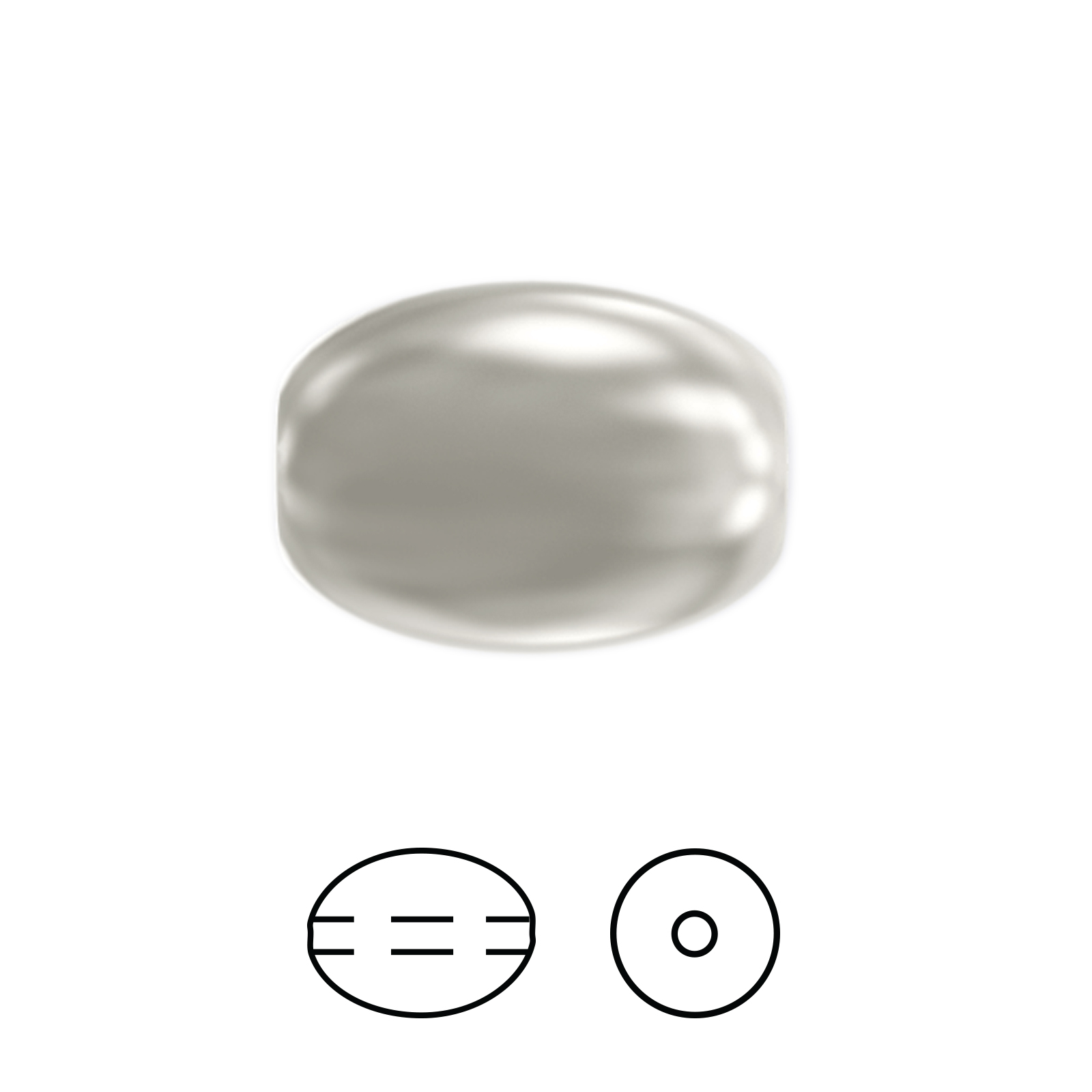 rice pearl (5824) white 4mm | 10pc