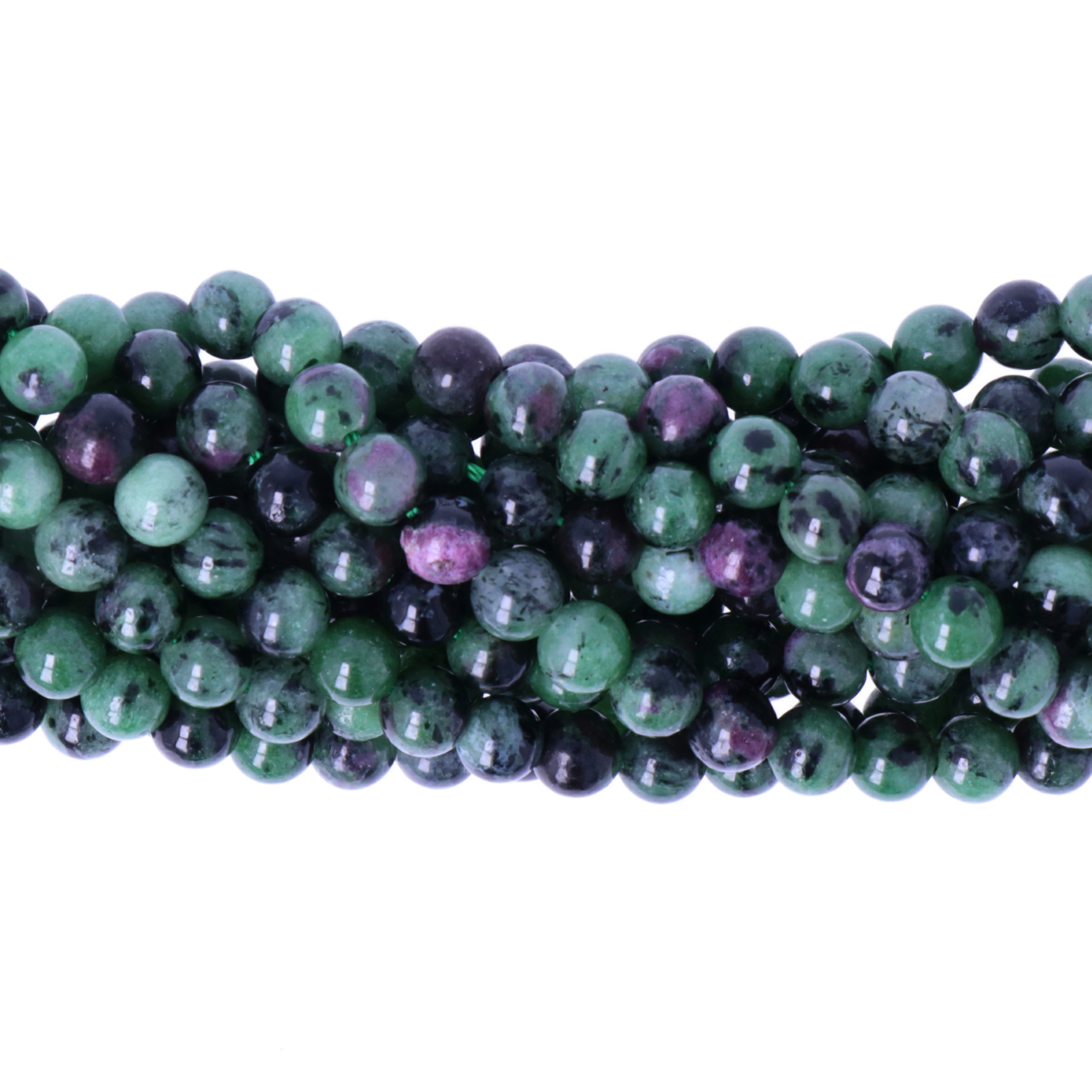 ruby zoisite smooth round 6mm | 15pc