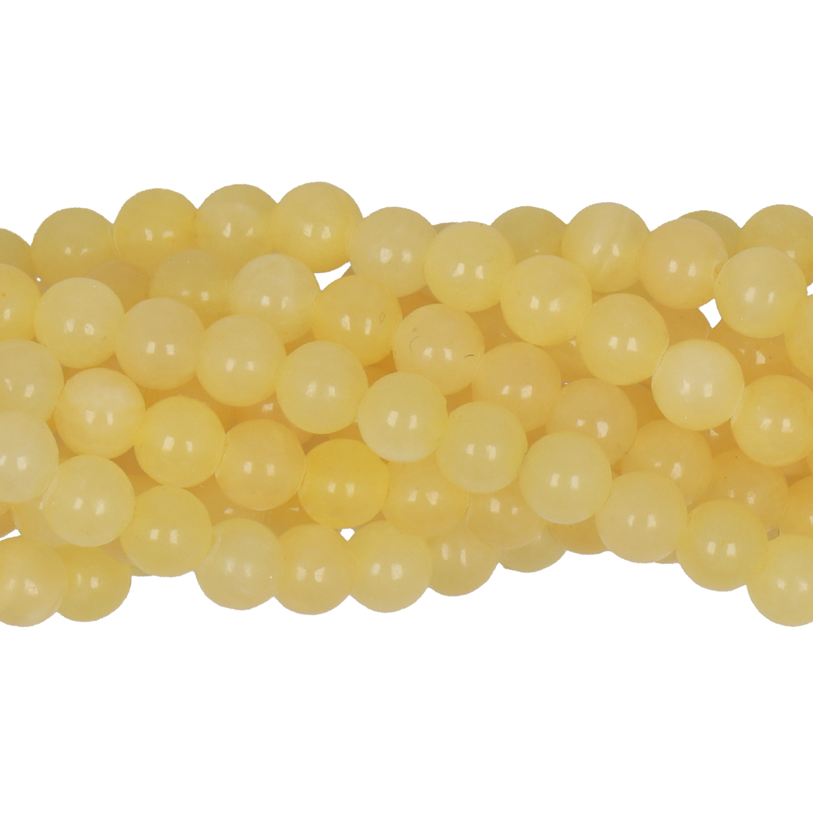 yellow jade smooth round 4mm | 16-inch strand