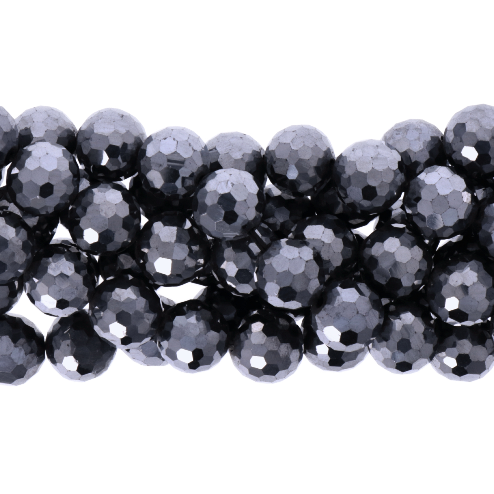 terahertz faceted round 10mm | 16-inch strand