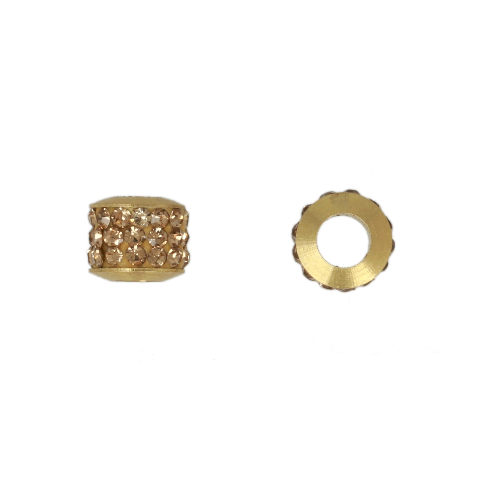 marcasite strass gold - rondelle 7x5mm | 4st