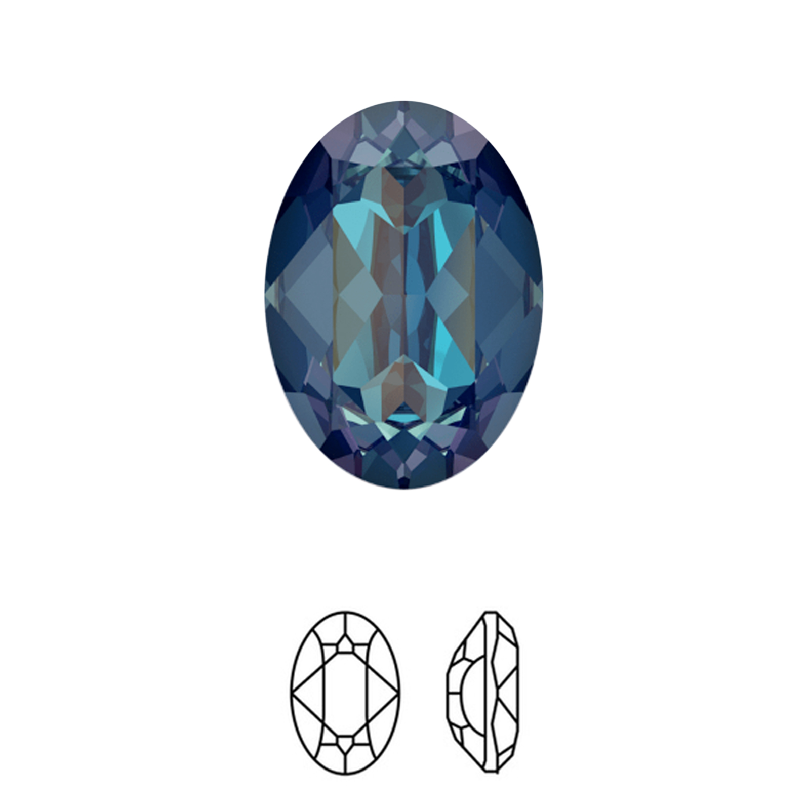 oval fancy stone (4120) crystal royal blue delite 18x13mm | 1pc
