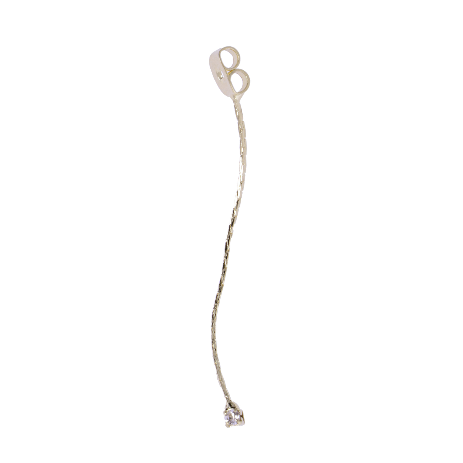 ear jacket mit cubic zirconia 2mm vergoldet | 2st