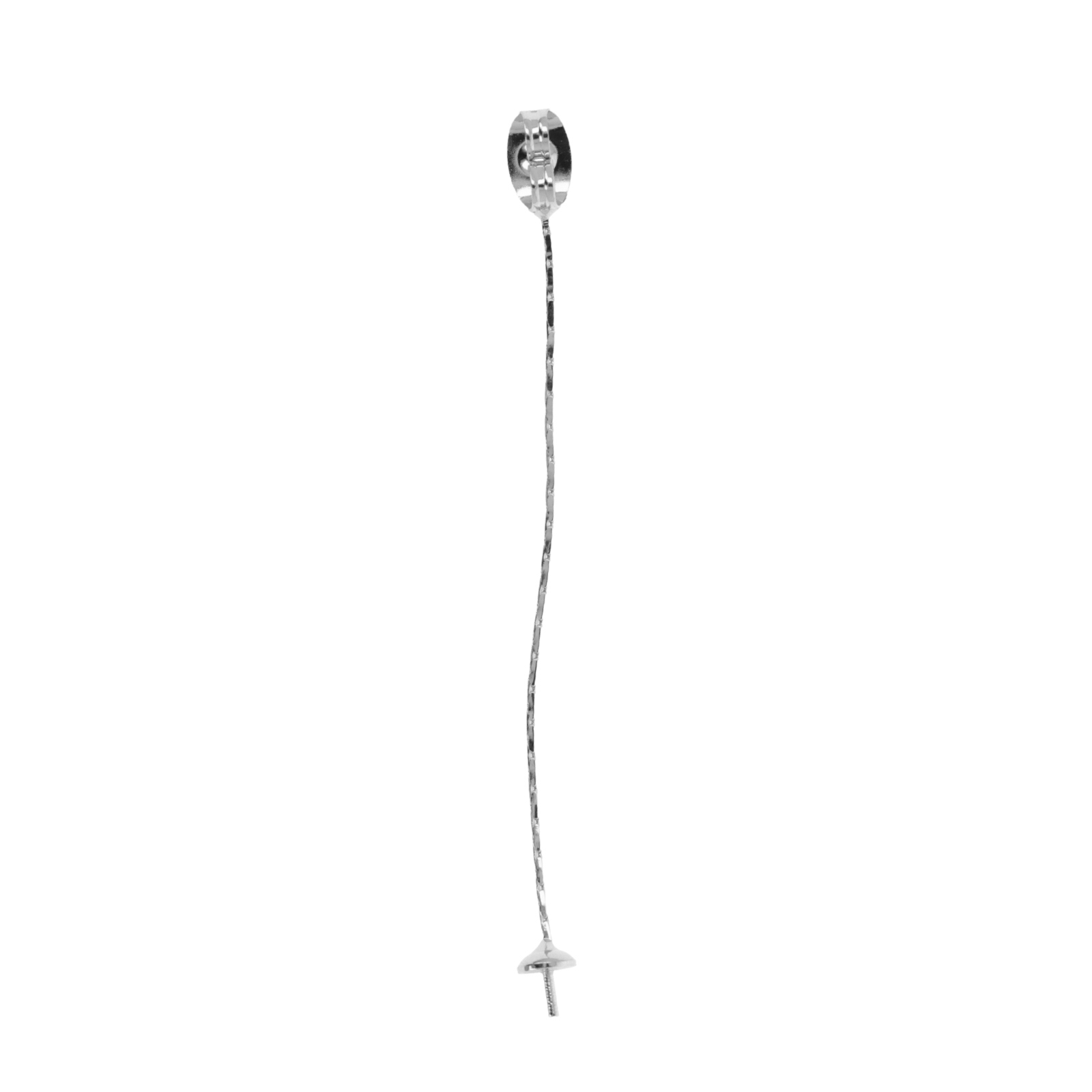 ear jacket halb-gebohrte perlenkappen 4mm rhodium versilbert | 2st