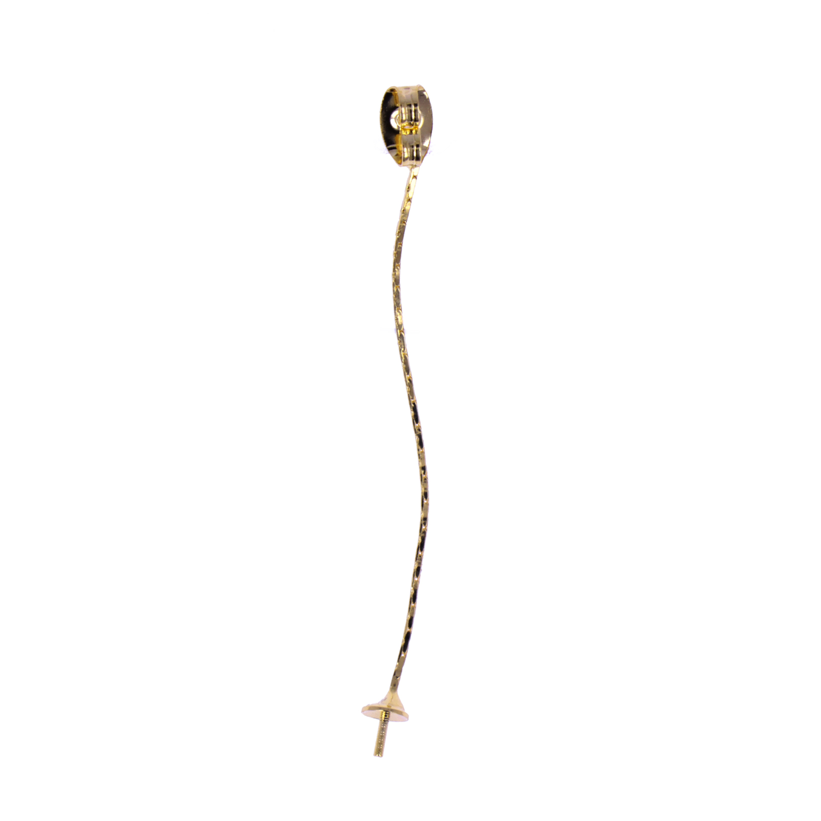 ear jacket halb-gebohrte perlenkappen 4mm vergoldet | 2st