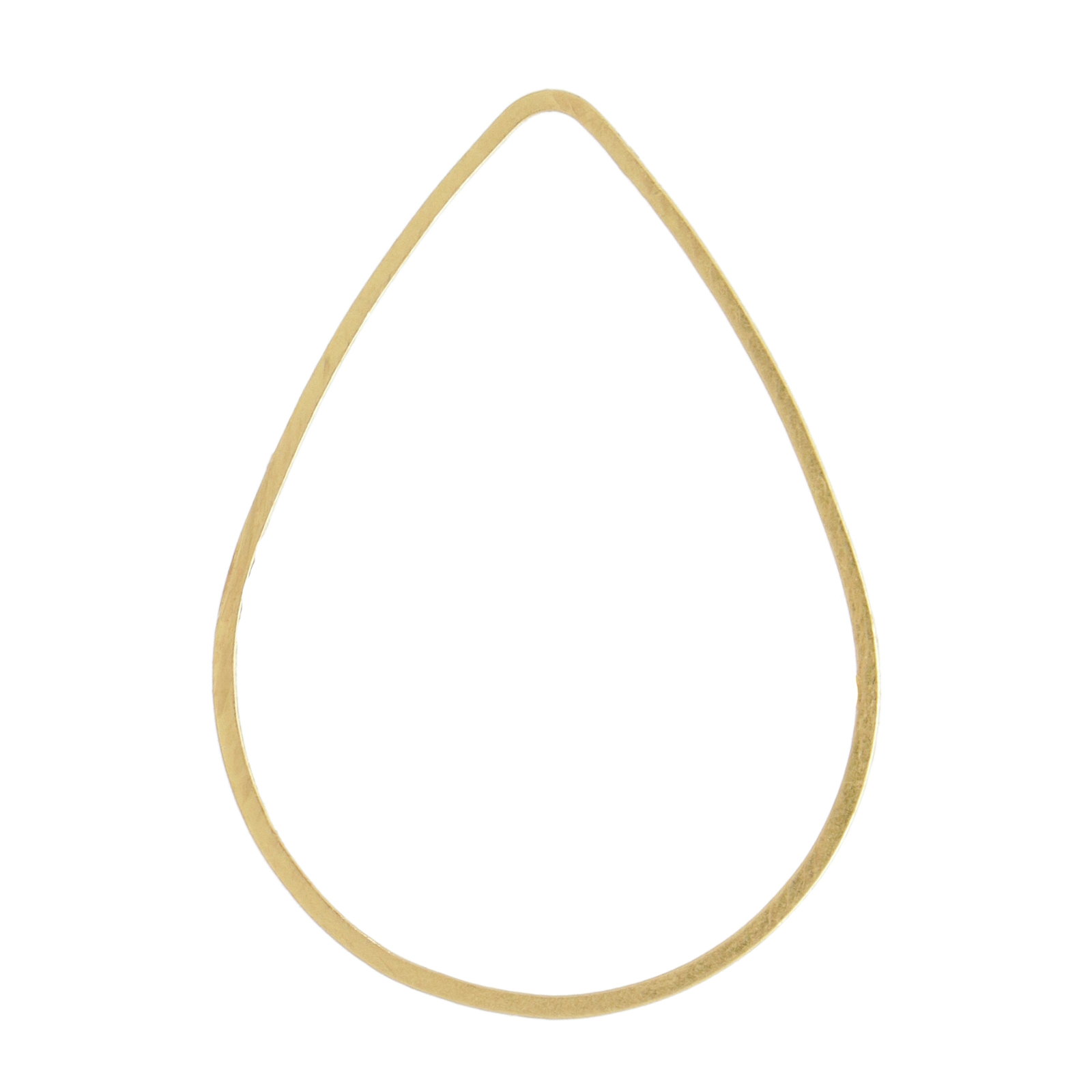 open shape component gold plated drop 30x20mm | 12pc