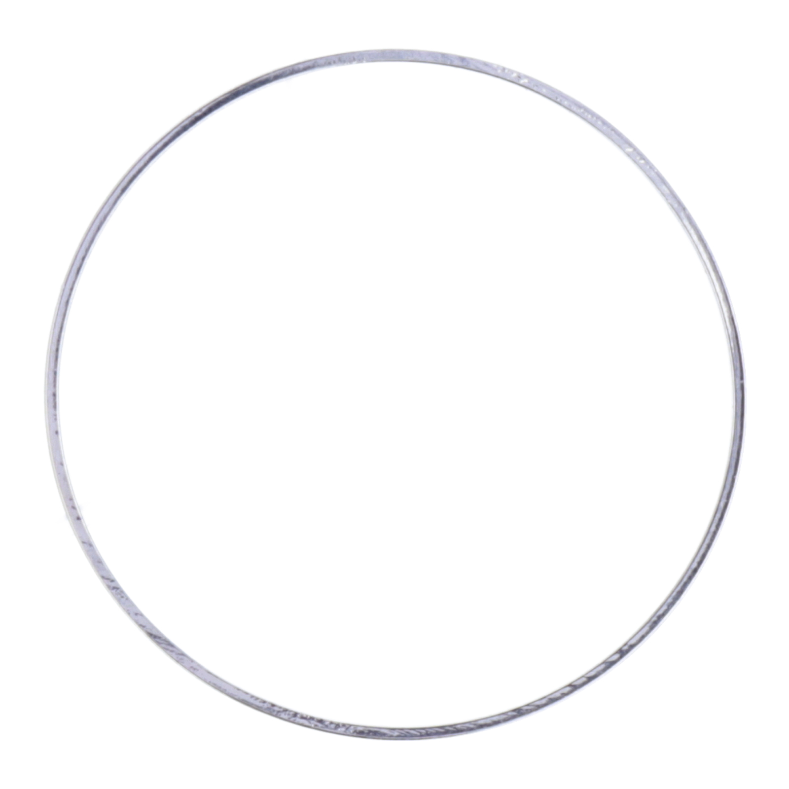 open shape component rhodium silver plated circle 40mm | 10pc