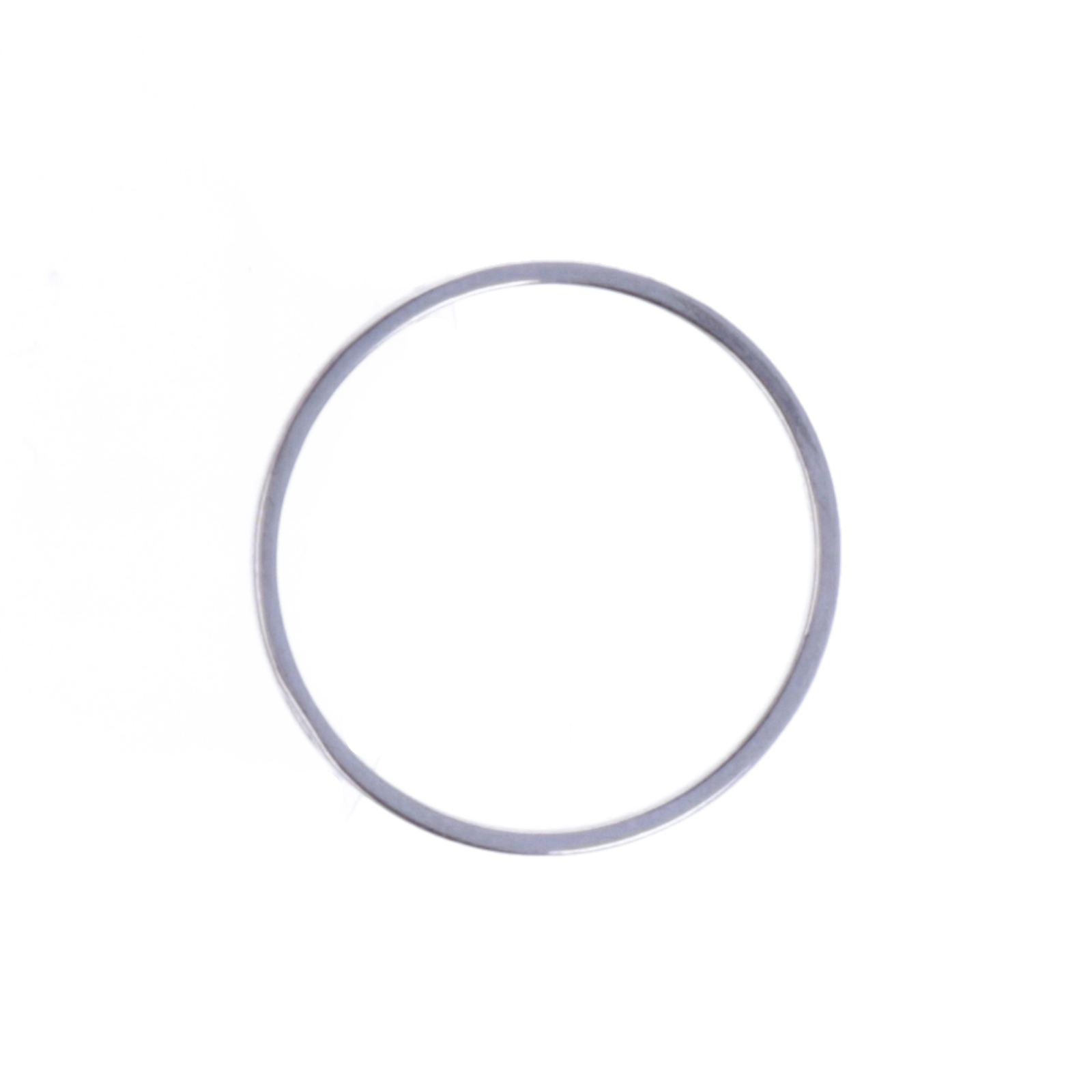 open shape component rhodium silver plated circle 20mm | 20pc