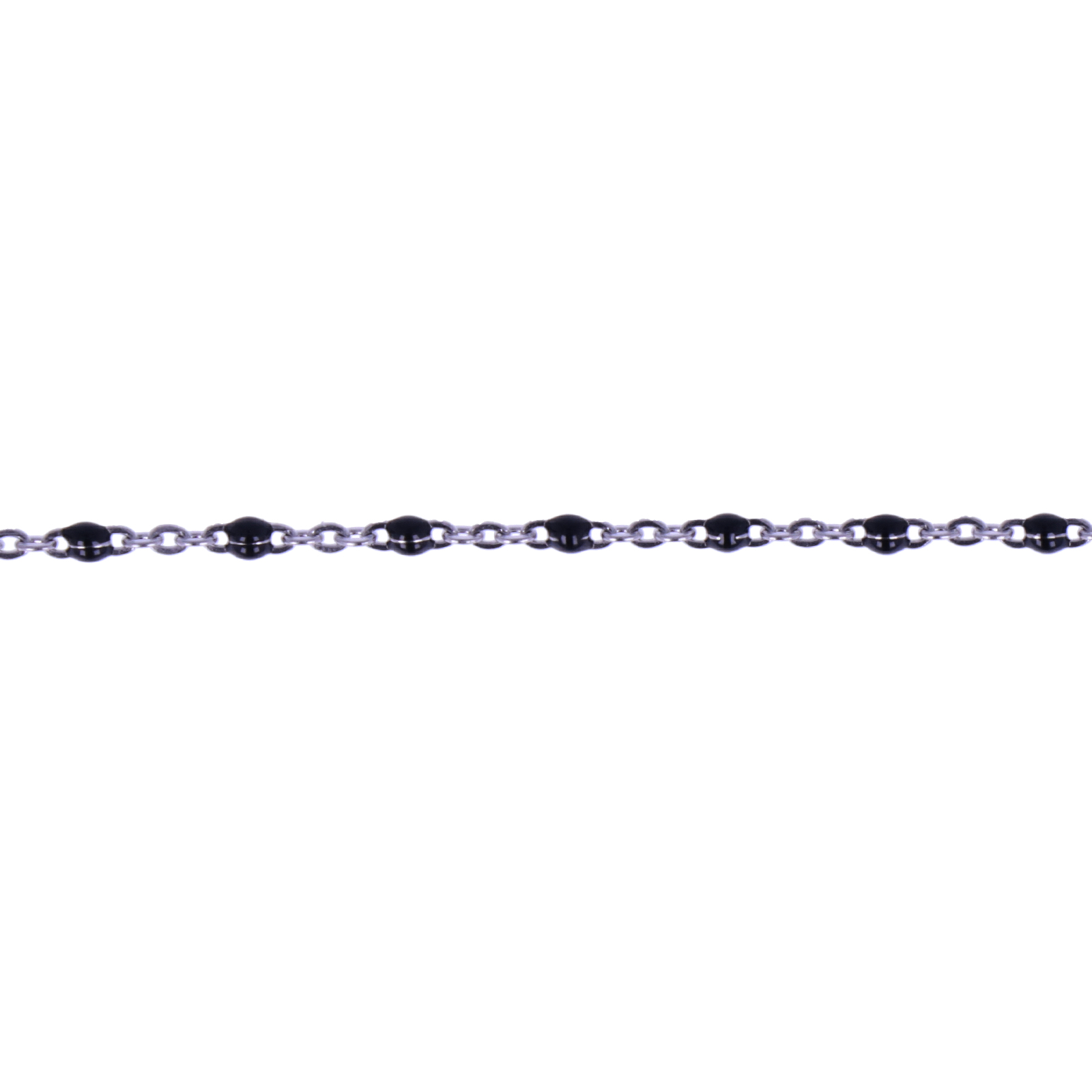 black enamelled stainless steel chain oval 2x1,6mm | 50cm