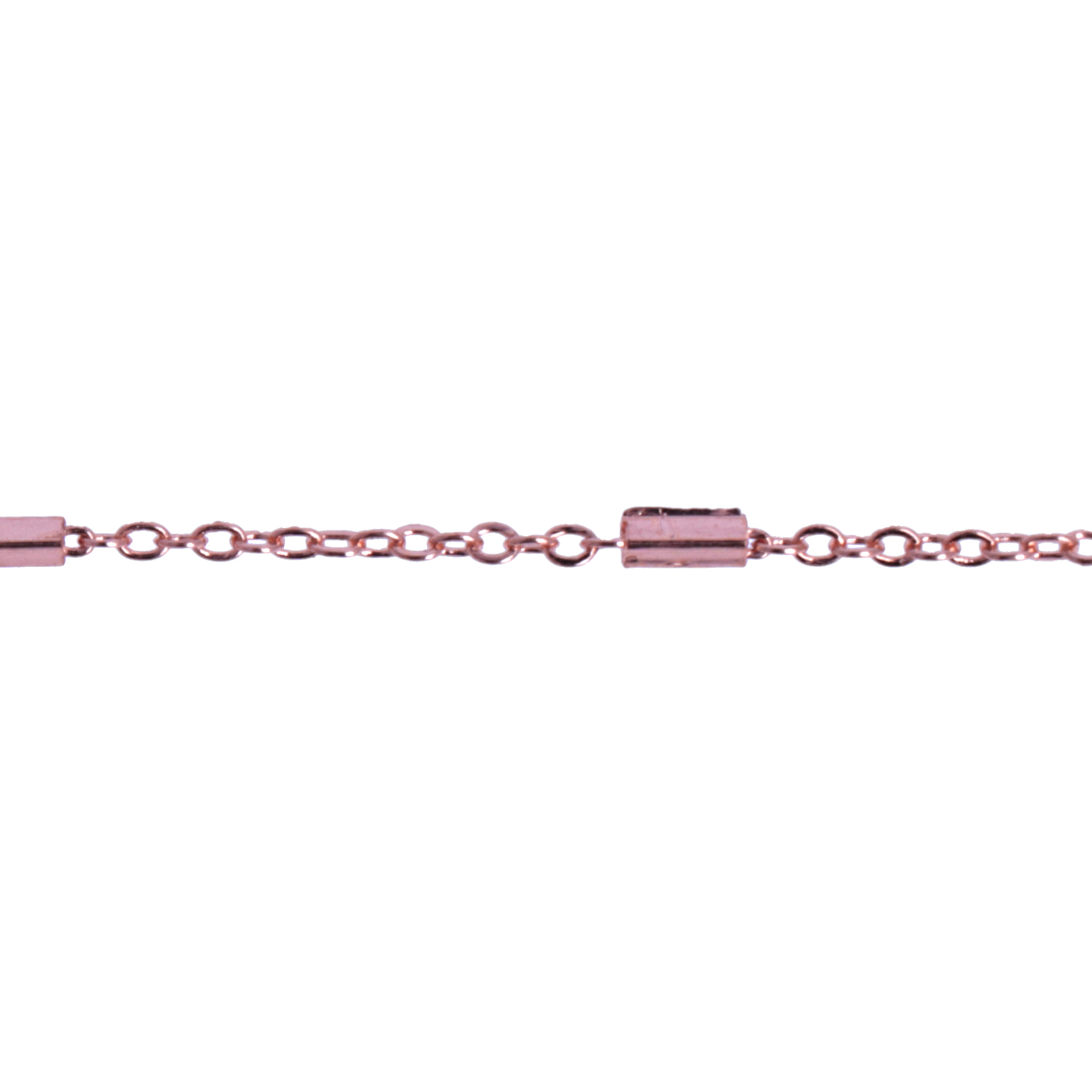 light gold plated cable chain with tube 6mm | 1mt