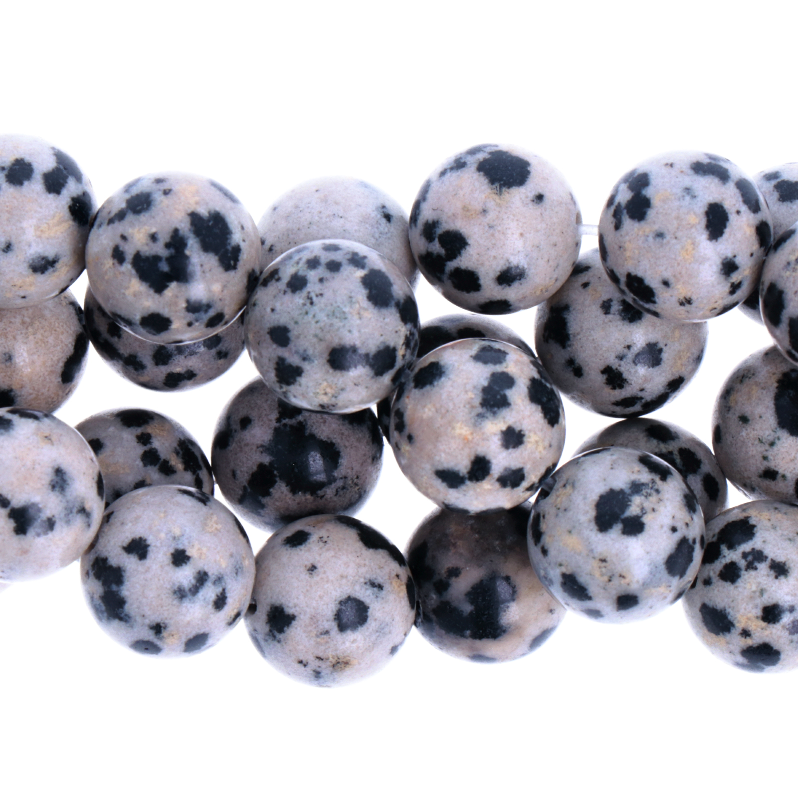 dalmatian jasper smooth jasper 10mm | 10pc