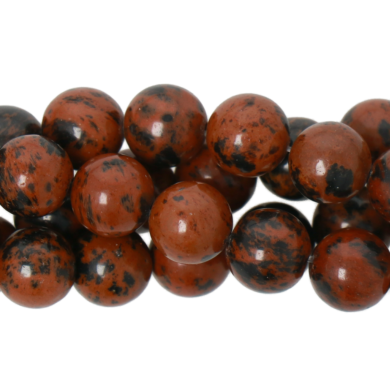 mahogany obsidian smooth round 8mm | 12pc