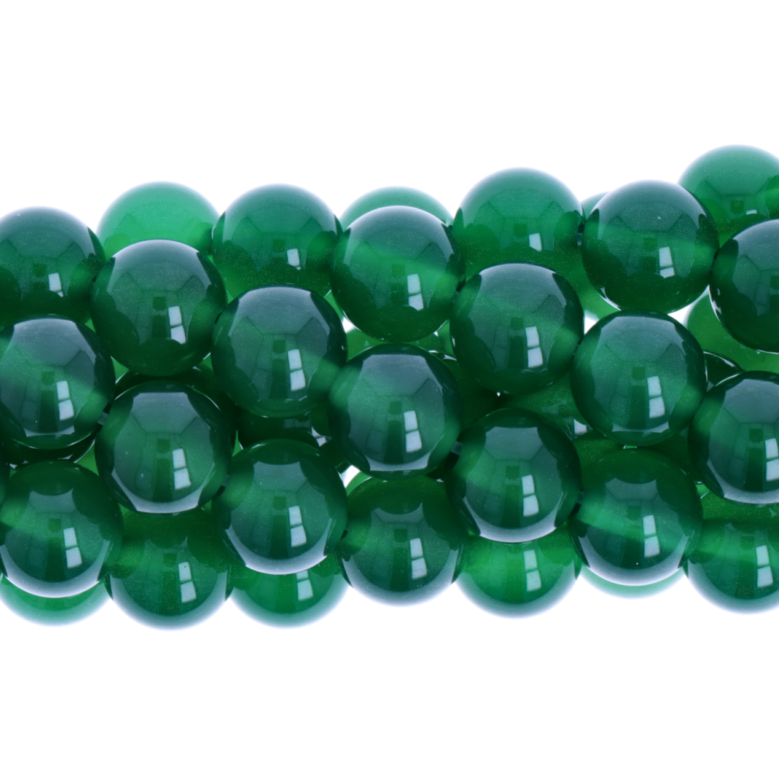 green onyx smooth round 8mm | 12pc