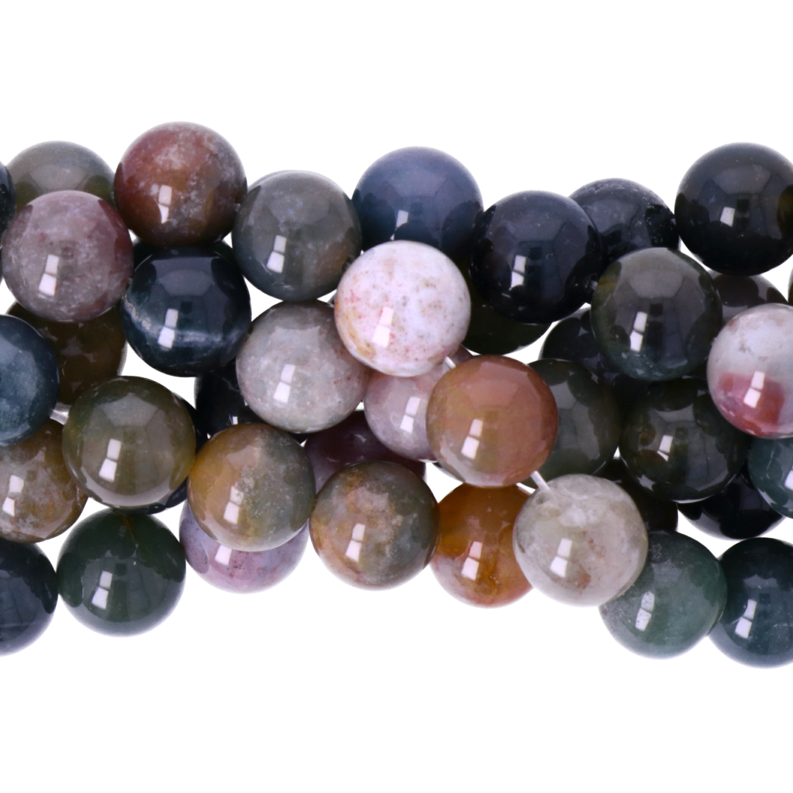 indian agate smooth round 10mm | 10pc