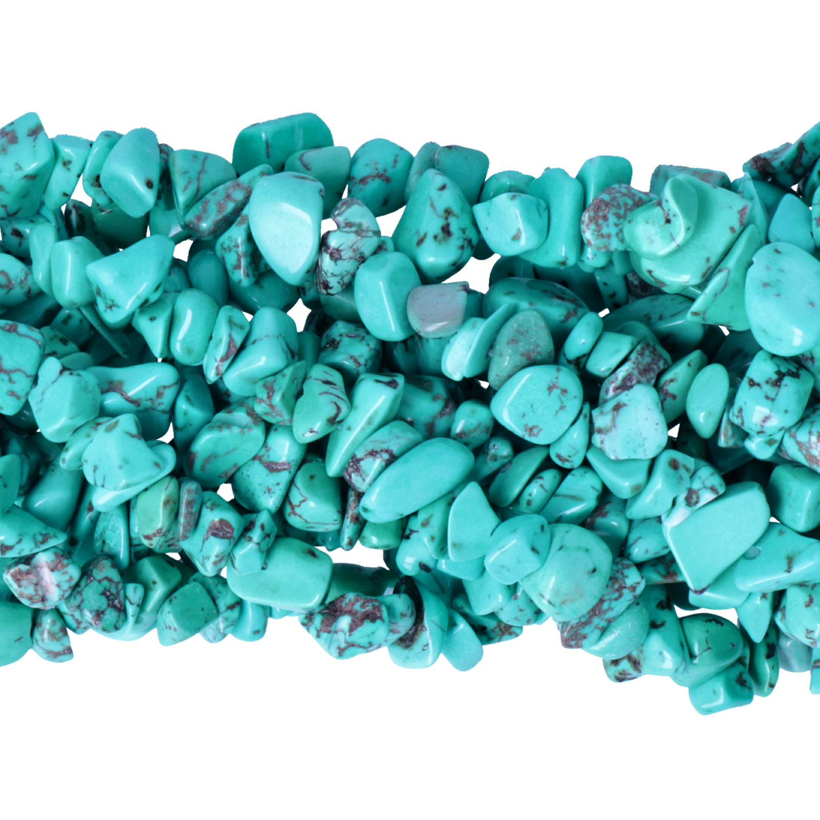 howlite turquoise chips 5-10mm | 32-inch strand approx.