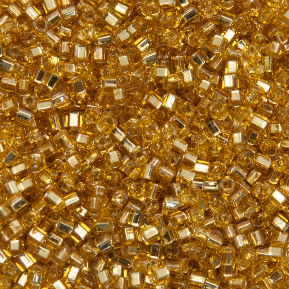 cube toho beads 1,5mm - silver-lined light topaz (22) | 10gr
