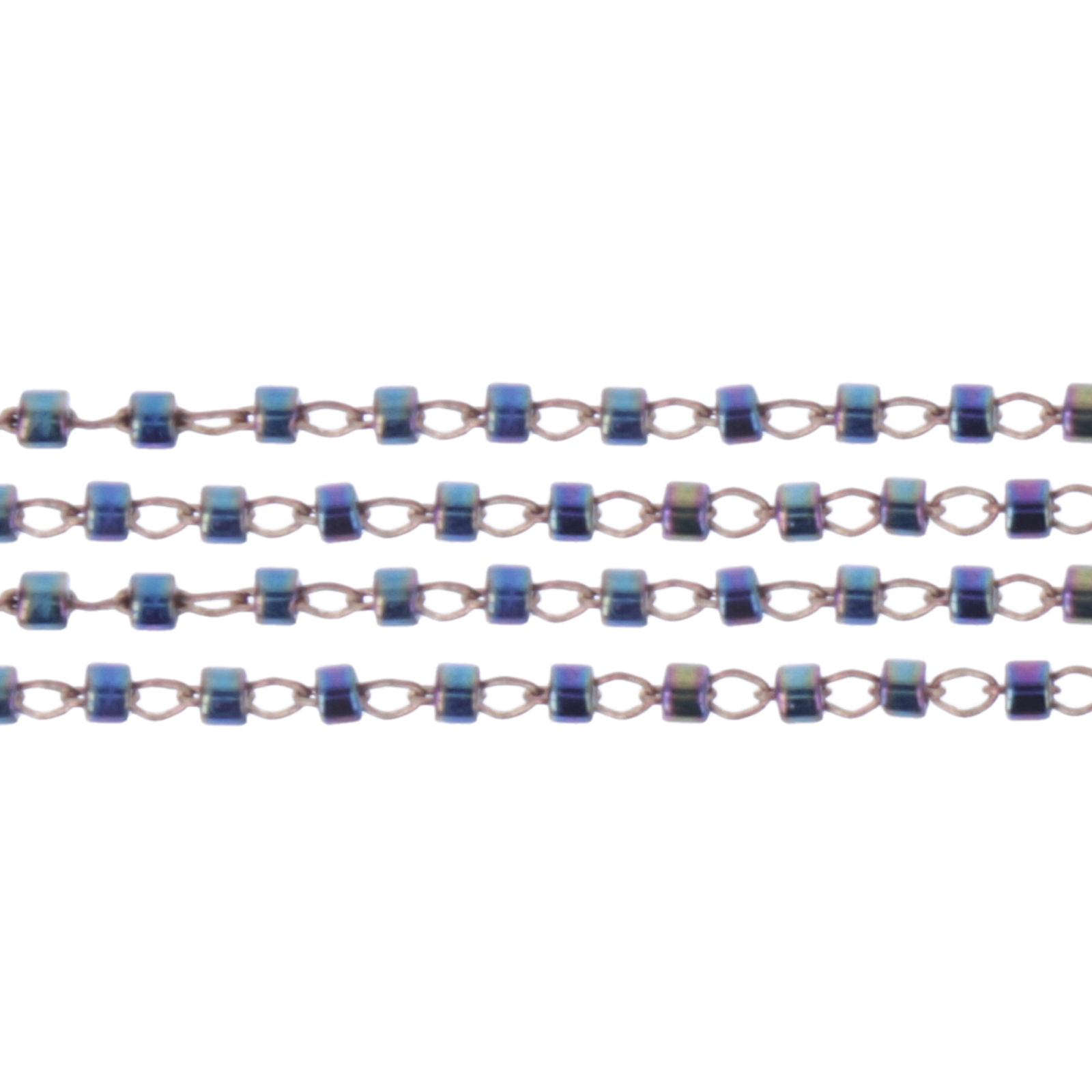 iris metallic blue (db0002) delica 11/0 miyuki chain | 50cm