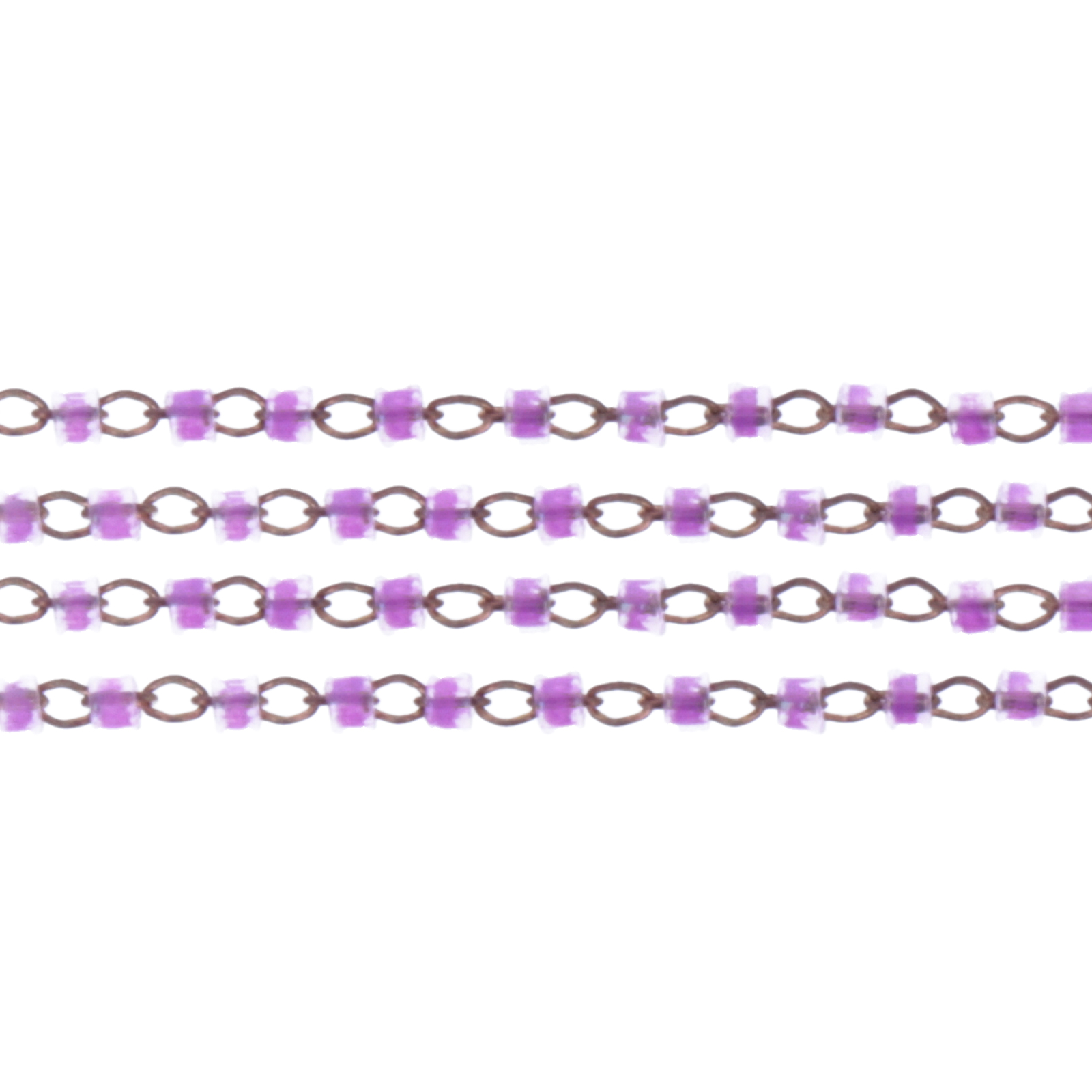 color-lined lilac/crystal ab (db0073) delica 11/0 miyuki chain | 50cm