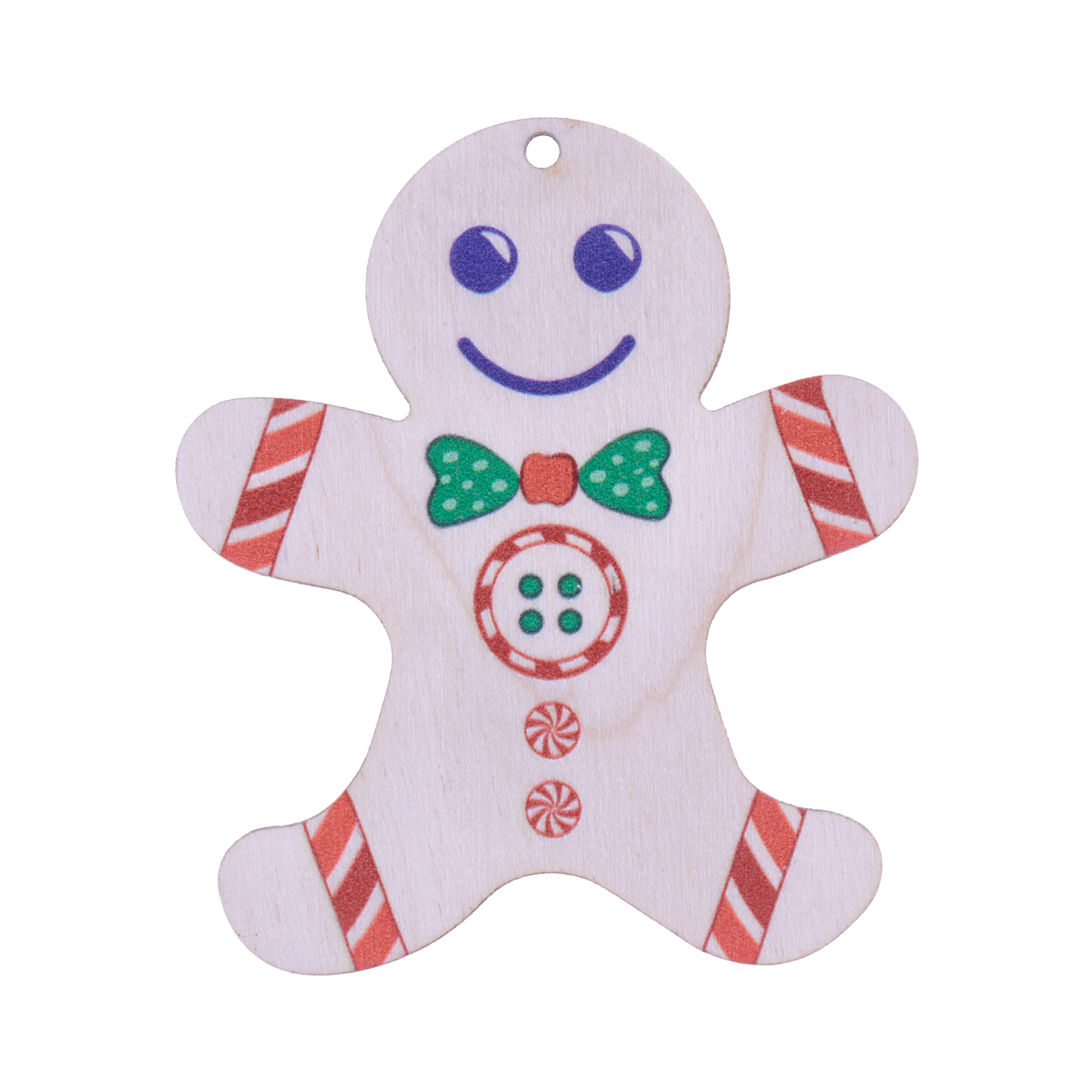 wooden pendant - gingerbread man 75x65mm | 1pc
