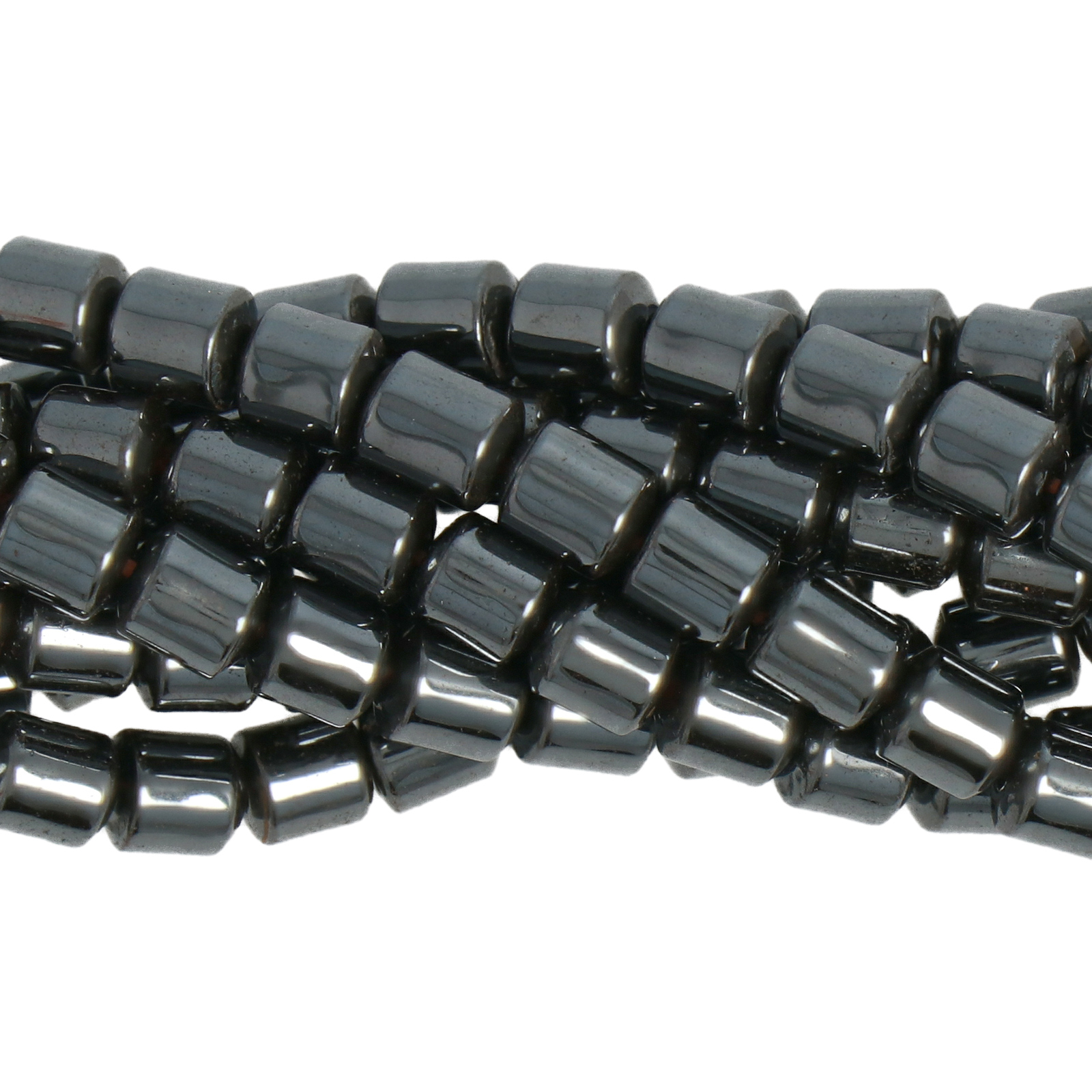hematite smooth tube 5x4mm | 15/16-inch strand