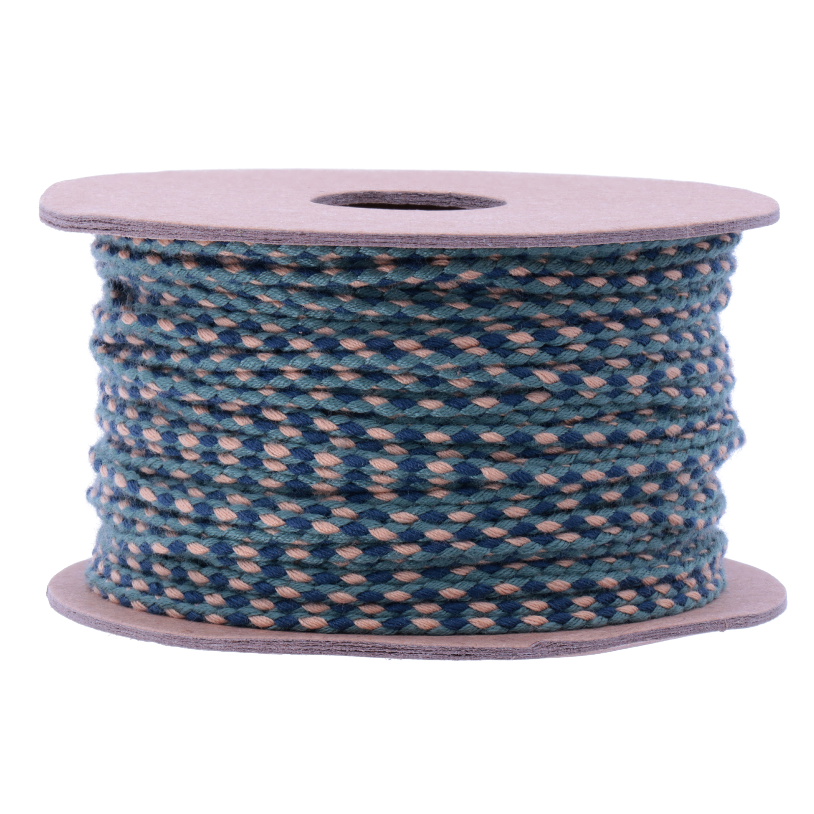 multicolor ffaden grün/blau geflochtener 2mm | 2mt