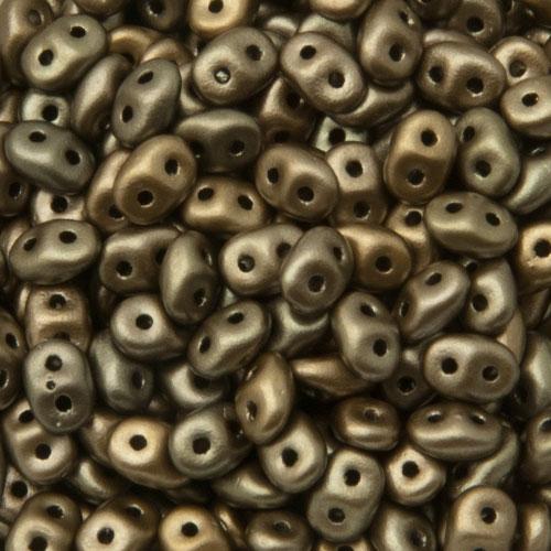 superduo perlen 5x2,5mm crystal grey rainbow | 10gr