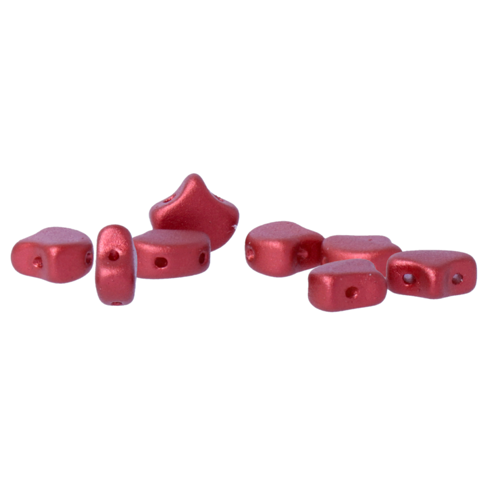 ginko glasperlen metallic lava red 7,5mm | 10gr