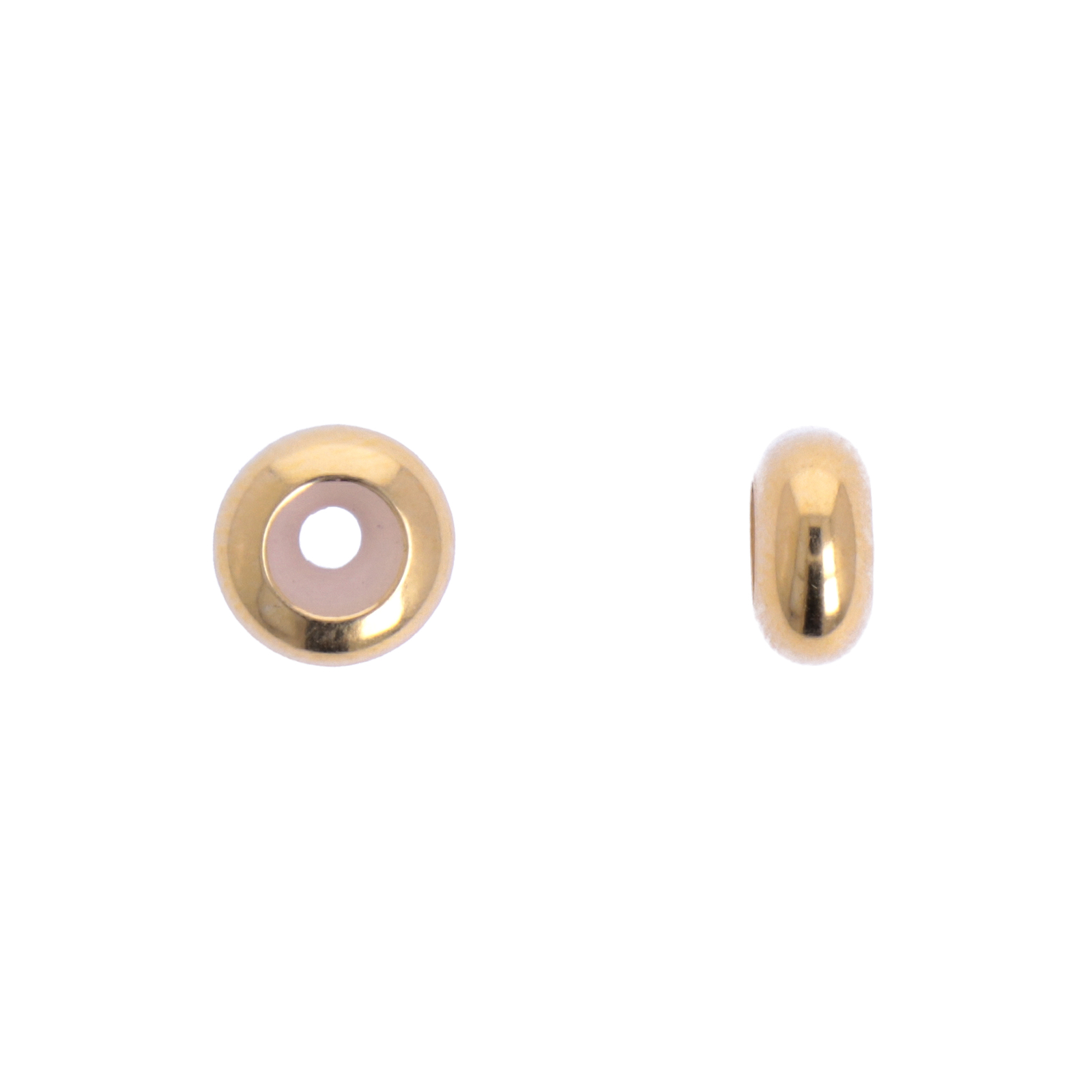 gold plated sliding knot clasps roundelle 8x4mm | 2pc