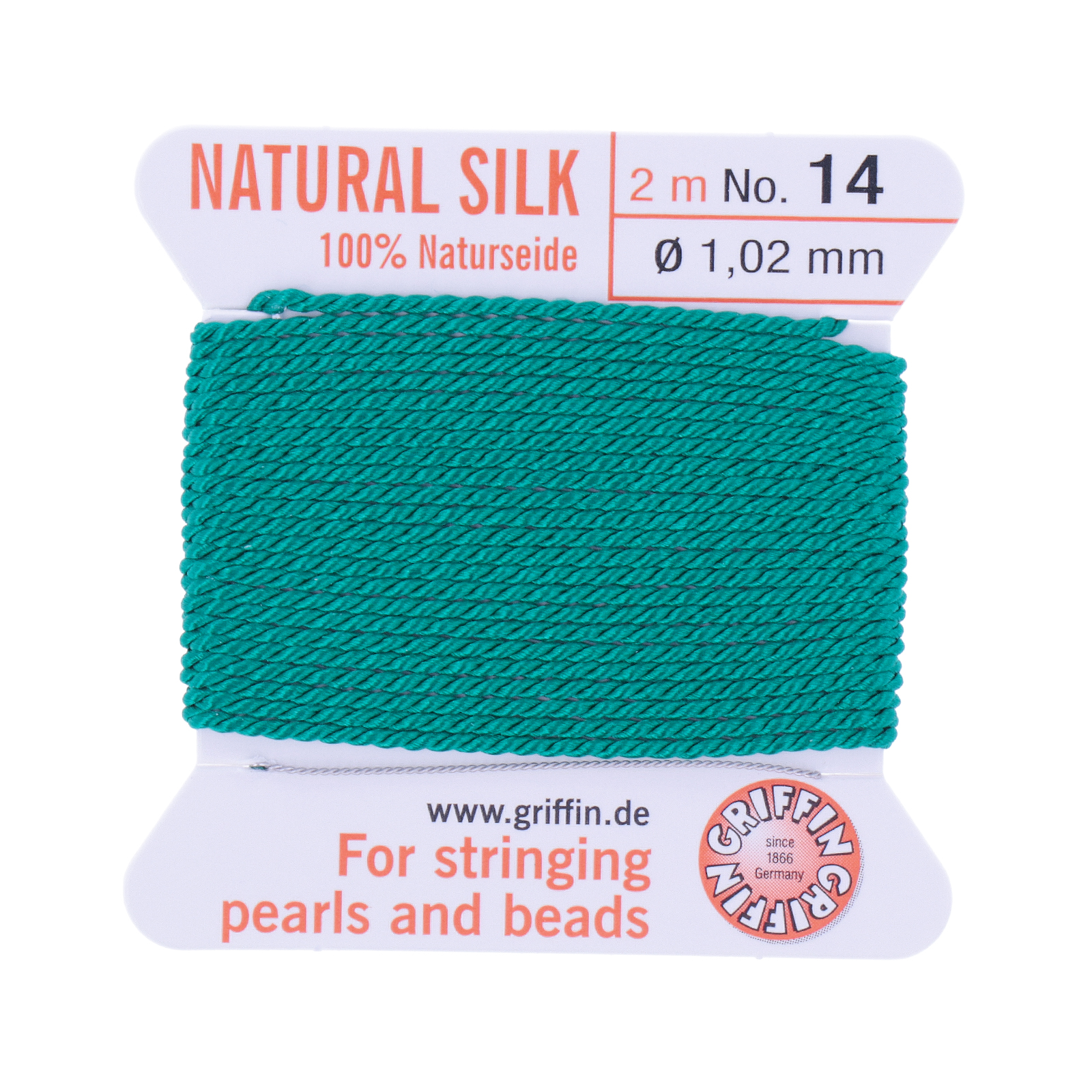 green griffin silk bead cord diameter 1,02mm - 2 mt | 1pc